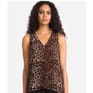 Johnny Was Silk Leopard Tank Medium